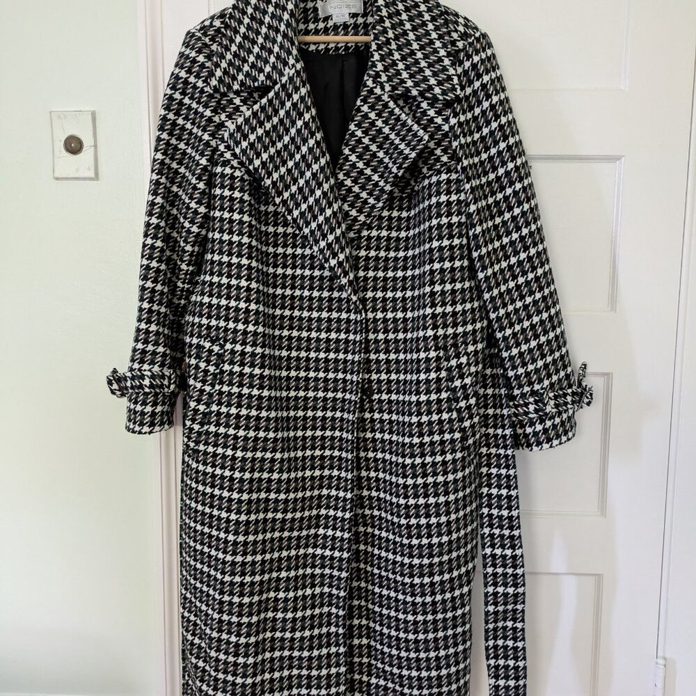 NOIZE Francie Overcoat XL Barely Worn Houndstooth